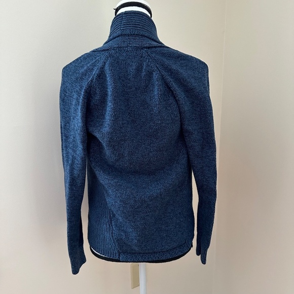 *L.L. BEAN* Blue Long Sleeve Knitted Open-Front Cotton Sweater Size XS - Picture 4 of 8